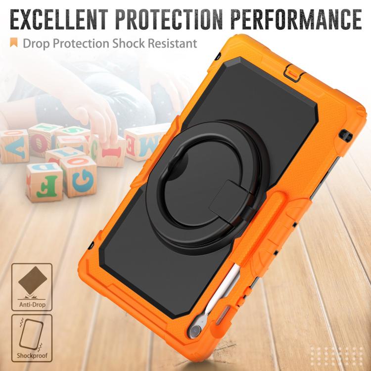 D Type Silicone Hybrid PC Tablet Case with Handle Holder, For Samsung Galaxy Tab S10 FE+���������...