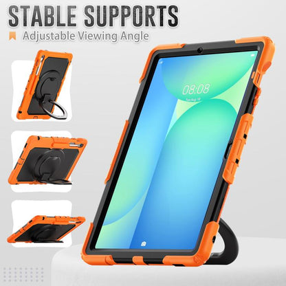D Type Silicone Hybrid PC Tablet Case with Handle Holder, For Samsung Galaxy Tab S10 FE+���������...