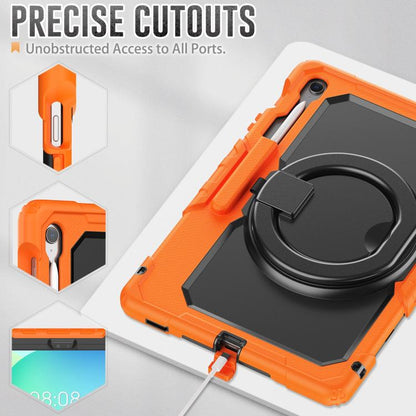 D Type Silicone Hybrid PC Tablet Case with Handle Holder, For Samsung Galaxy Tab S10 FE+���������...