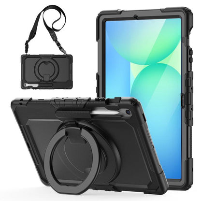 D Type Silicone Hybrid PC Tablet Case with Handle Holder, For Samsung Galaxy Tab S10 FE+���������...