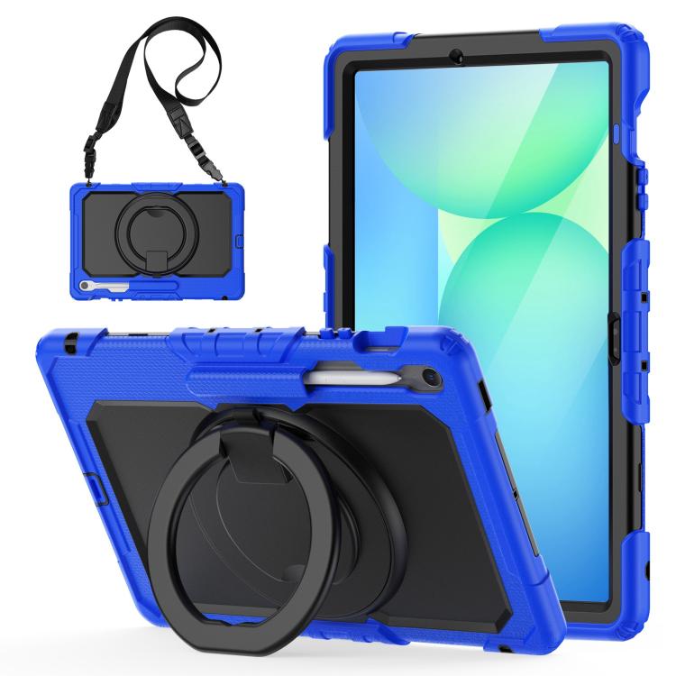 D Type Silicone Hybrid PC Tablet Case with Handle Holder, For Samsung Galaxy Tab S10 FE+���������...