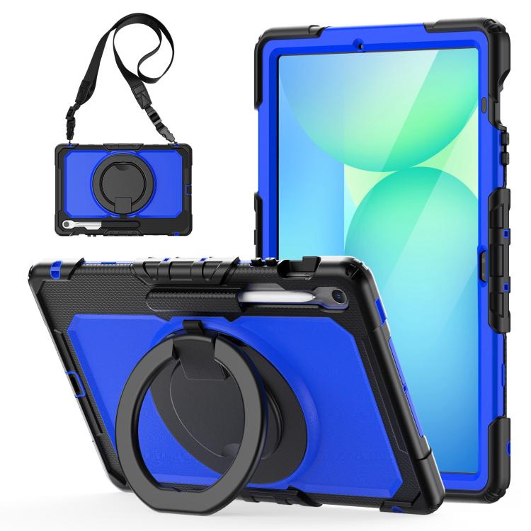 D Type Silicone Hybrid PC Tablet Case with Handle Holder, For Samsung Galaxy Tab S10 FE+���������...