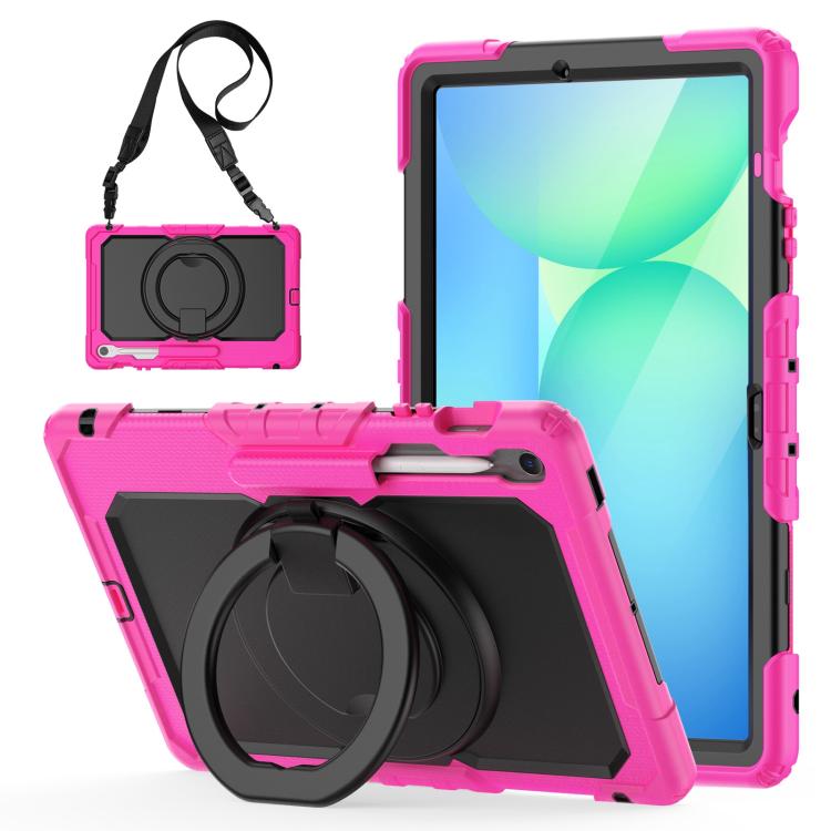 D Type Silicone Hybrid PC Tablet Case with Handle Holder, For Samsung Galaxy Tab S10 FE+���������...