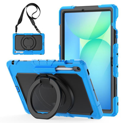 D Type Silicone Hybrid PC Tablet Case with Handle Holder, For Samsung Galaxy Tab S10 FE+���������...