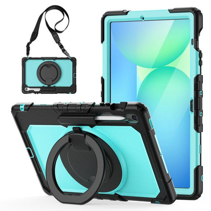 D Type Silicone Hybrid PC Tablet Case with Handle Holder, For Samsung Galaxy Tab S10 FE+���������...