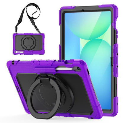 D Type Silicone Hybrid PC Tablet Case with Handle Holder, For Samsung Galaxy Tab S10 FE+���������...