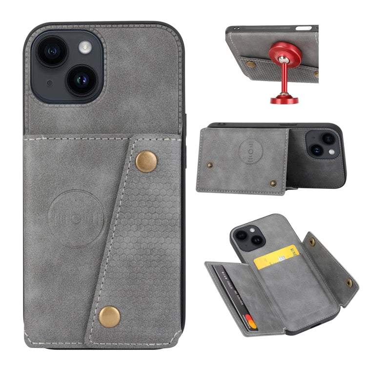 Double Buckle Card Slots PU + TPU Phone Case, For iPhone 16e, For iPhone 16 Pro Max��������������...