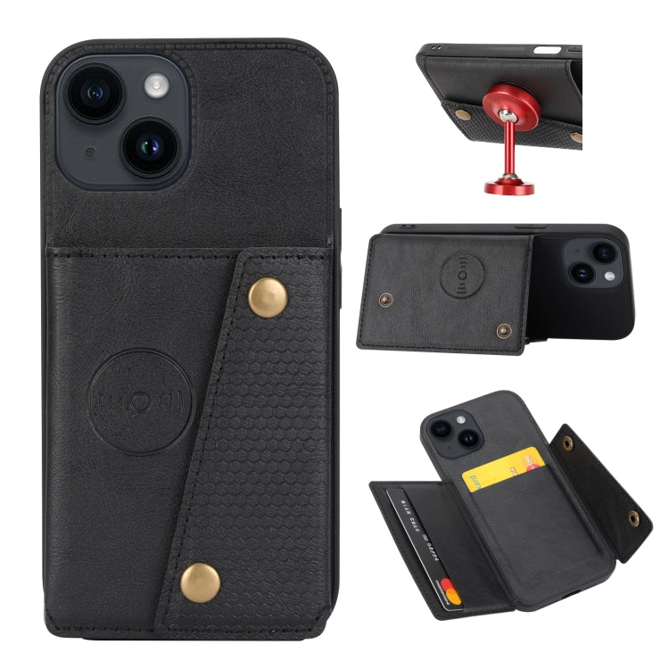 Double Buckle Card Slots PU + TPU Phone Case, For iPhone 16e, For iPhone 16 Pro Max��������������...