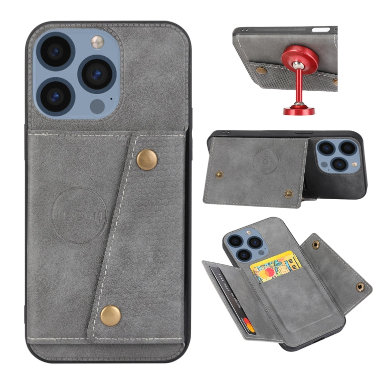 Double Buckle Card Slots PU + TPU Phone Case, For iPhone 16e, For iPhone 16 Pro Max��������������...