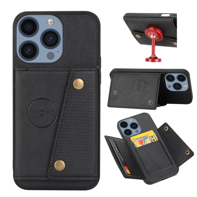 Double Buckle Card Slots PU + TPU Phone Case, For iPhone 16e, For iPhone 16 Pro Max��������������...