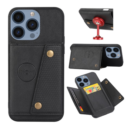 Double Buckle Card Slots PU + TPU Phone Case, For iPhone 16e, For iPhone 16 Pro Max��������������...