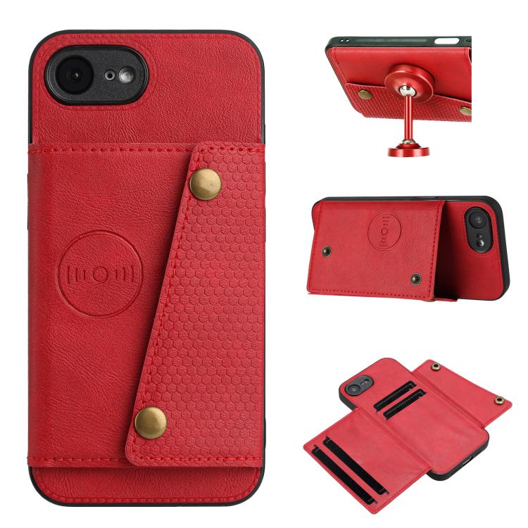 Double Buckle Card Slots PU + TPU Phone Case, For iPhone 16e, For iPhone 16 Pro Max��������������...