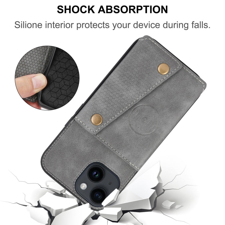Double Buckle Card Slots PU + TPU Phone Case, For iPhone 16e, For iPhone 16 Pro Max��������������...