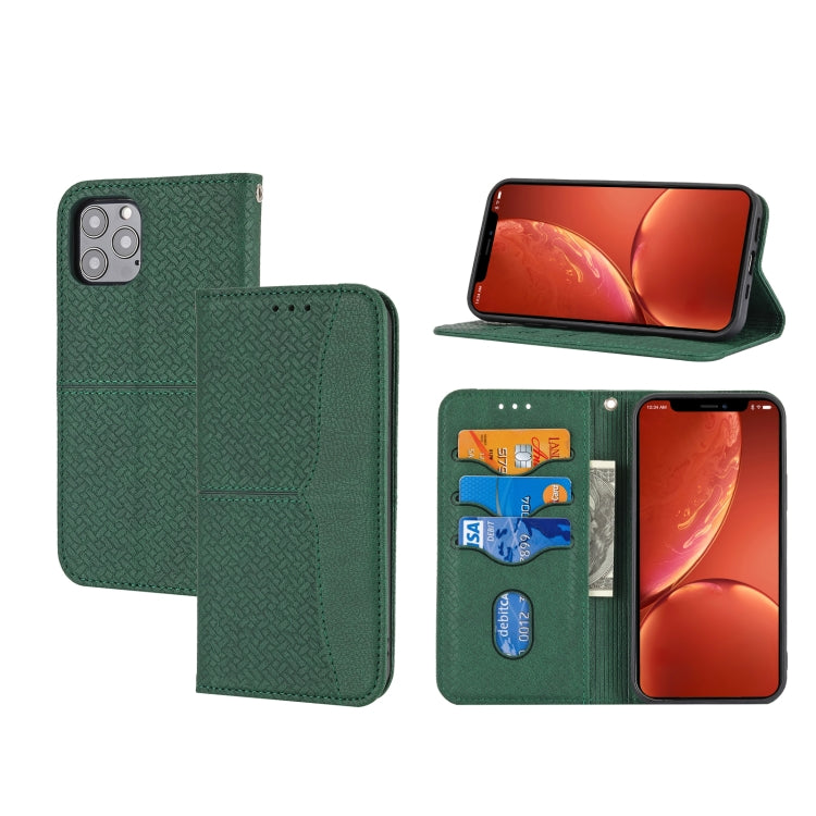 Woven Texture Stitching Magnetic Leather Phone Case, For iPhone 16 Pro Max, For iPhone 16 Pro����...