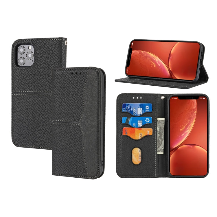 Woven Texture Stitching Magnetic Leather Phone Case, For iPhone 16 Pro Max, For iPhone 16 Pro����...