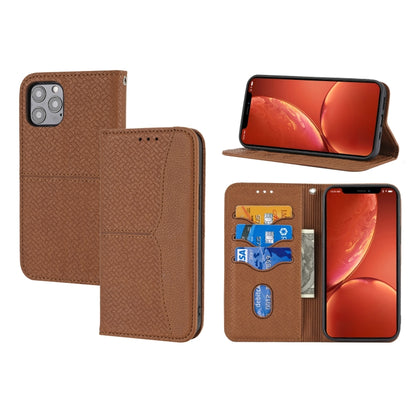 Woven Texture Stitching Magnetic Leather Phone Case, For iPhone 16 Pro Max, For iPhone 16 Pro����...
