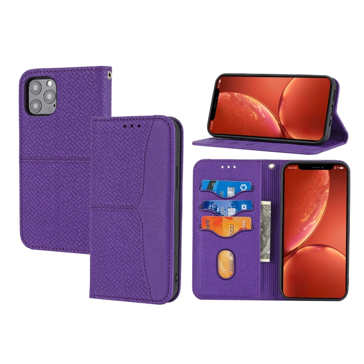 Woven Texture Stitching Magnetic Leather Phone Case, For iPhone 16 Pro Max, For iPhone 16 Pro����...