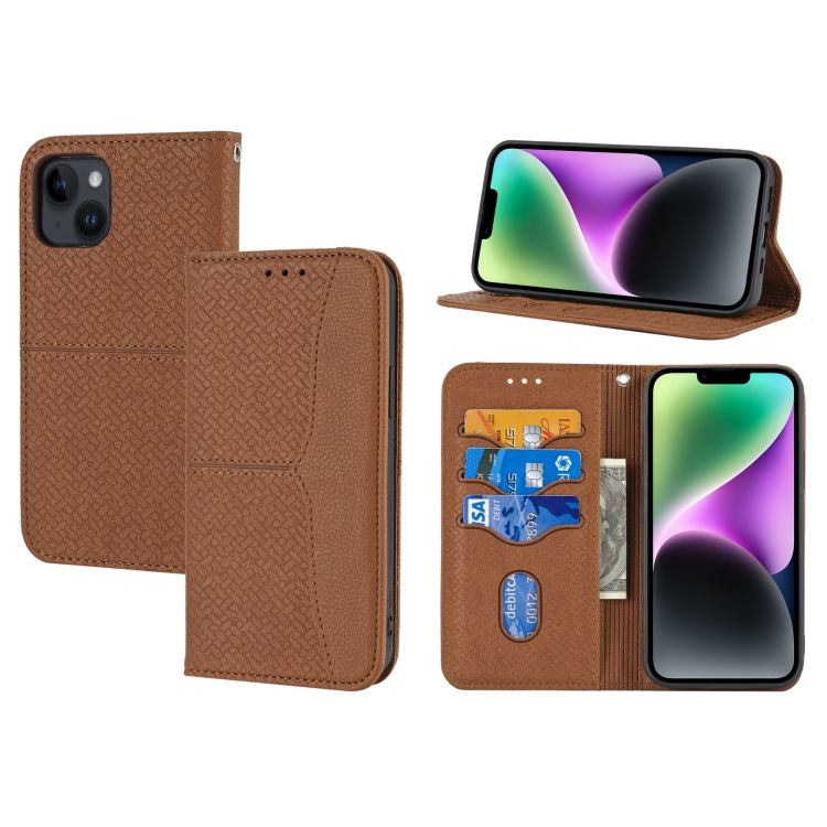 Woven Texture Stitching Magnetic Leather Phone Case, For iPhone 16 Pro Max, For iPhone 16 Pro����...
