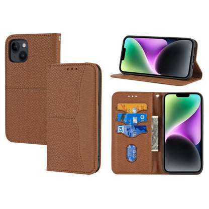 Woven Texture Stitching Magnetic Leather Phone Case, For iPhone 16 Pro Max, For iPhone 16 Pro����...