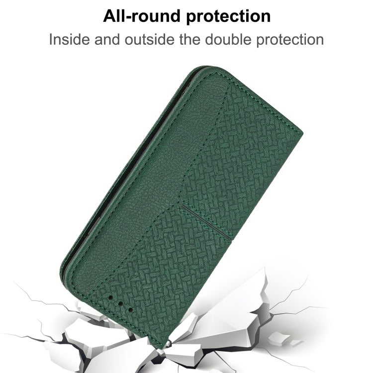 Woven Texture Stitching Magnetic Leather Phone Case, For iPhone 16 Pro Max, For iPhone 16 Pro����...