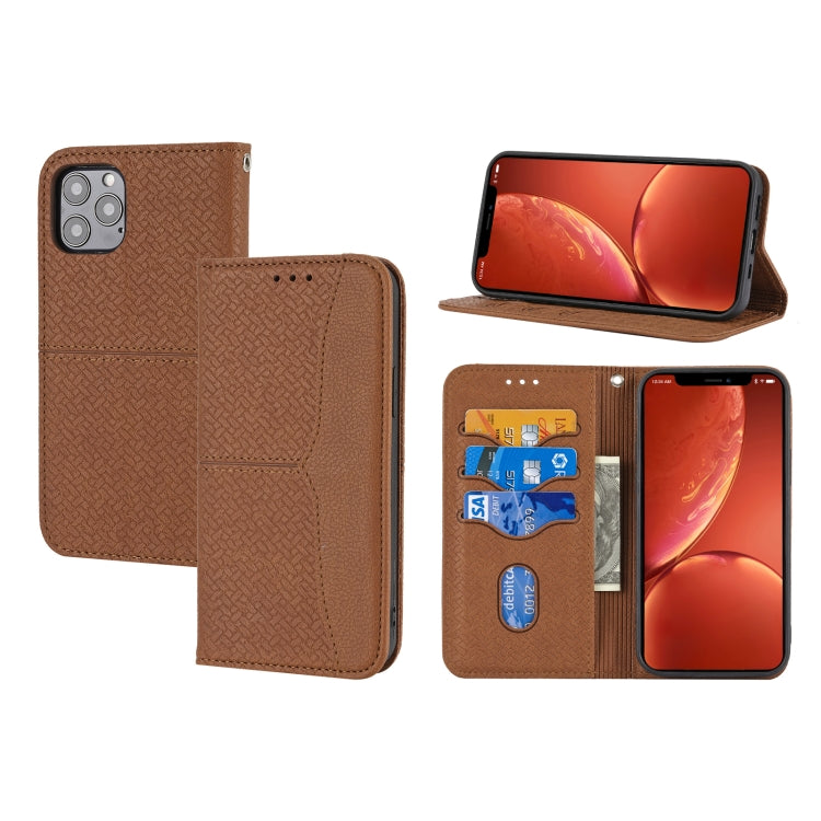 Woven Texture Stitching Magnetic Leather Phone Case, For iPhone 16 Pro Max, For iPhone 16 Pro����...