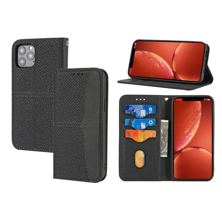 Woven Texture Stitching Magnetic Leather Phone Case, For iPhone 16 Pro Max, For iPhone 16 Pro����...