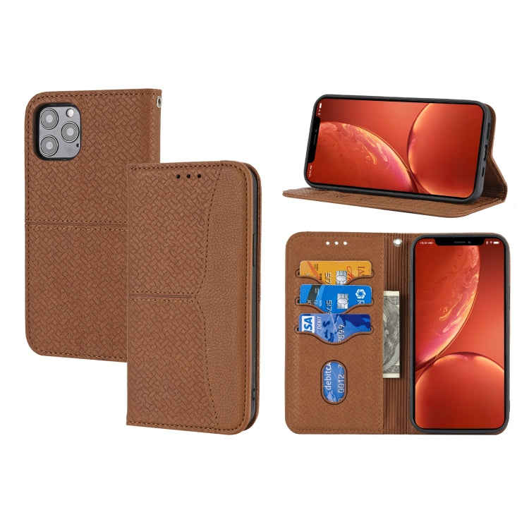 Woven Texture Stitching Magnetic Leather Phone Case, For iPhone 16 Pro Max, For iPhone 16 Pro����...