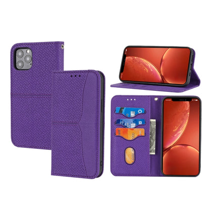 Woven Texture Stitching Magnetic Leather Phone Case, For iPhone 16 Pro Max, For iPhone 16 Pro����...