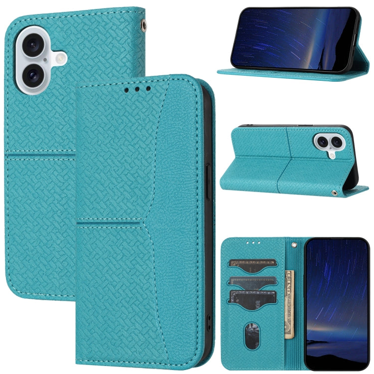 Woven Texture Stitching Magnetic Leather Phone Case, For iPhone 16 Pro Max, For iPhone 16 Pro����...