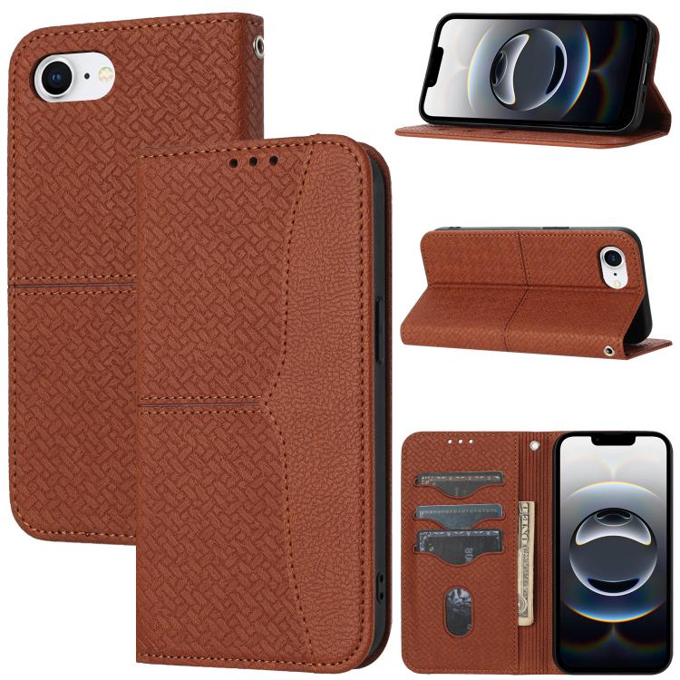 Woven Texture Stitching Magnetic Leather Phone Case, For iPhone 16 Pro Max, For iPhone 16 Pro����...