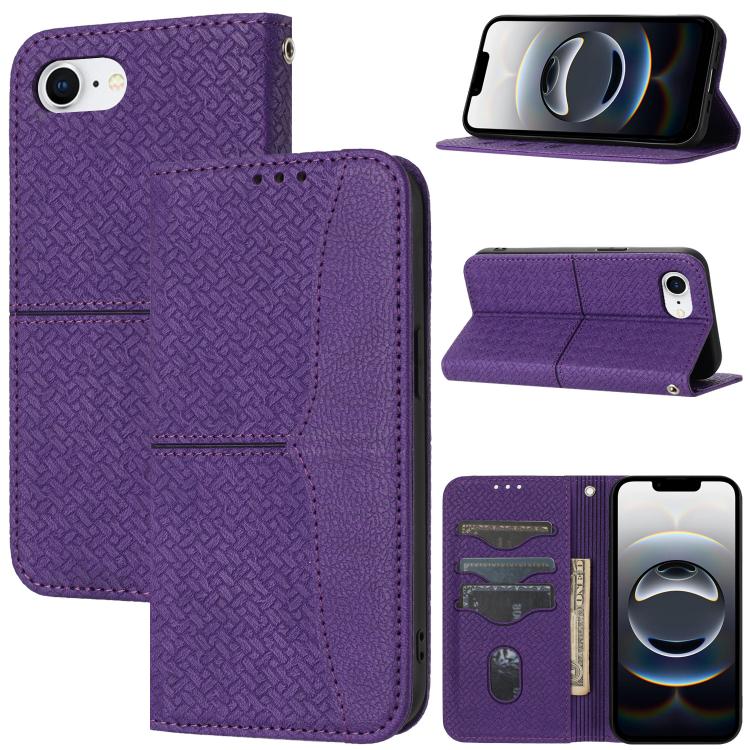 Woven Texture Stitching Magnetic Leather Phone Case, For iPhone 16 Pro Max, For iPhone 16 Pro����...