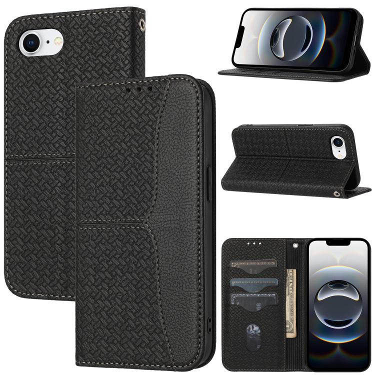 Woven Texture Stitching Magnetic Leather Phone Case, For iPhone 16 Pro Max, For iPhone 16 Pro����...