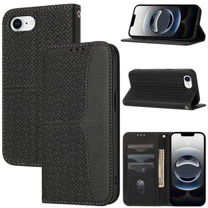 Woven Texture Stitching Magnetic Leather Phone Case, For iPhone 16 Pro Max, For iPhone 16 Pro����...