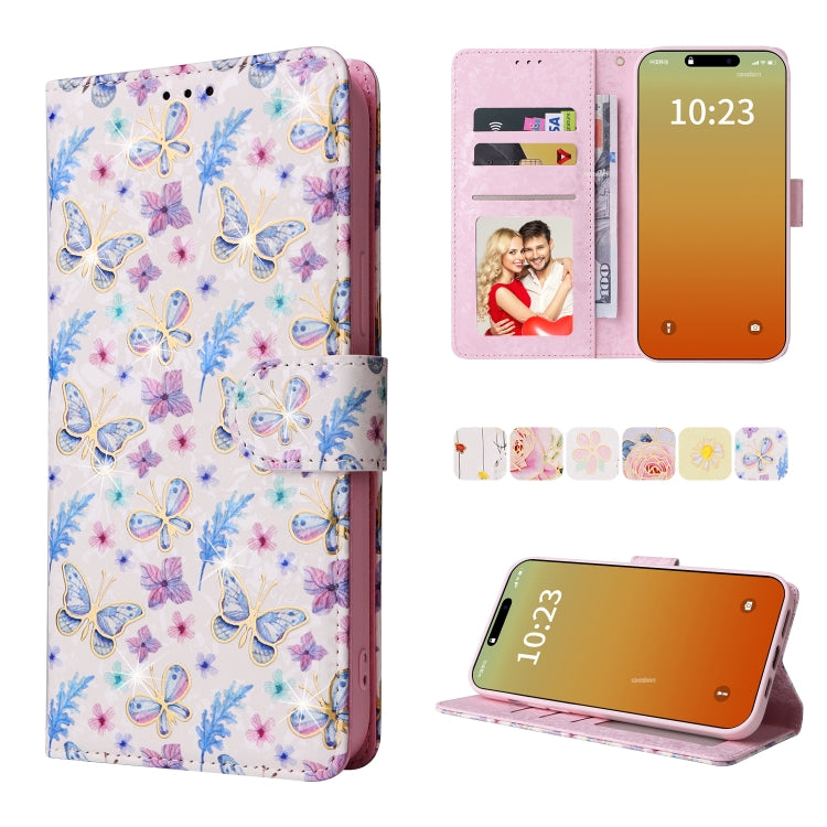 Bronzing Painting RFID Leather Case, For iPhone 16e, For iPhone 16 Pro Max, For iPhone 16 Pro����...