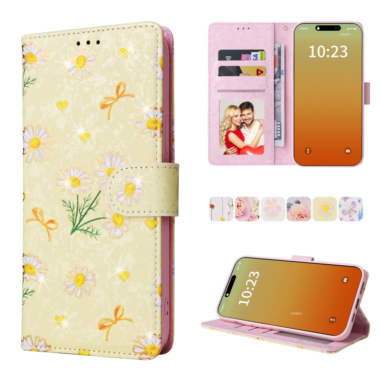 Bronzing Painting RFID Leather Case, For iPhone 16e, For iPhone 16 Pro Max, For iPhone 16 Pro����...