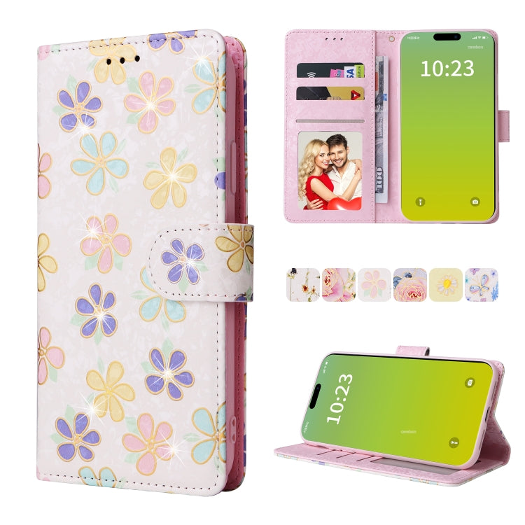 Bronzing Painting RFID Leather Case, For iPhone 16e, For iPhone 16 Pro Max, For iPhone 16 Pro����...