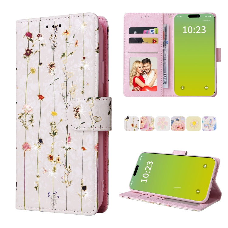 Bronzing Painting RFID Leather Case, For iPhone 16e, For iPhone 16 Pro Max, For iPhone 16 Pro����...