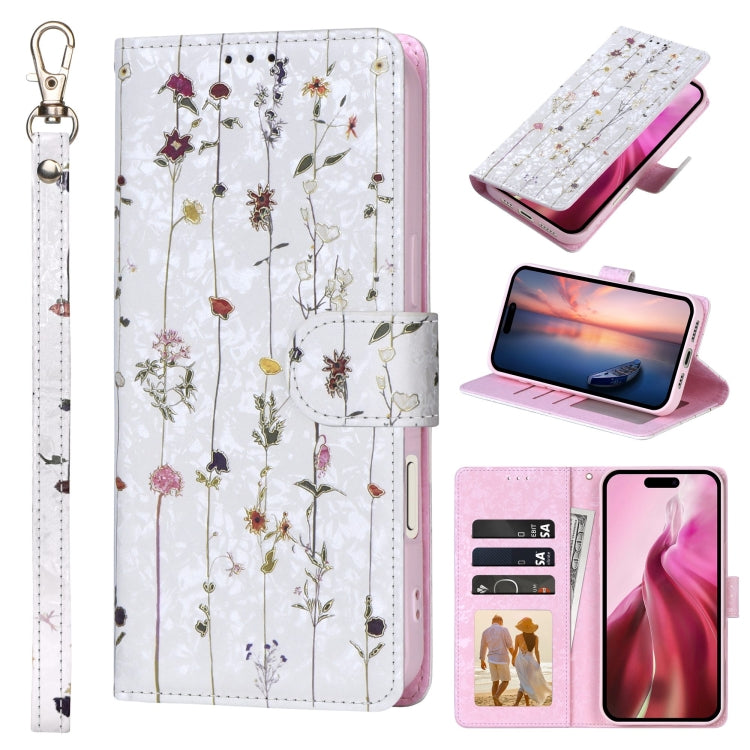 Bronzing Painting RFID Leather Case, For iPhone 16e, For iPhone 16 Pro Max, For iPhone 16 Pro����...