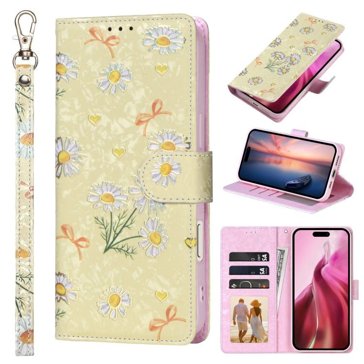 Bronzing Painting RFID Leather Case, For iPhone 16e, For iPhone 16 Pro Max, For iPhone 16 Pro����...