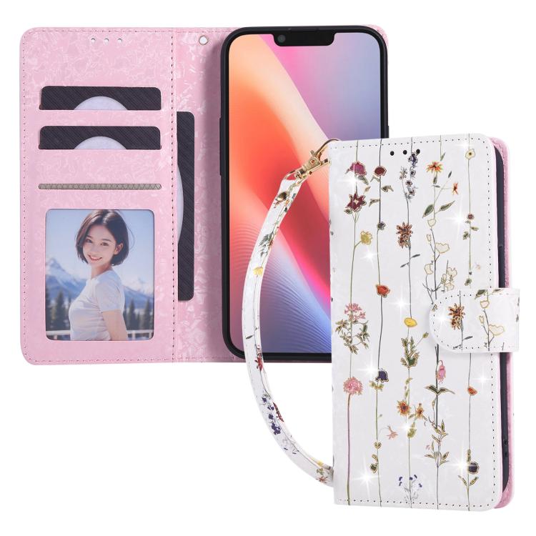 Bronzing Painting RFID Leather Case, For iPhone 16e, For iPhone 16 Pro Max, For iPhone 16 Pro����...