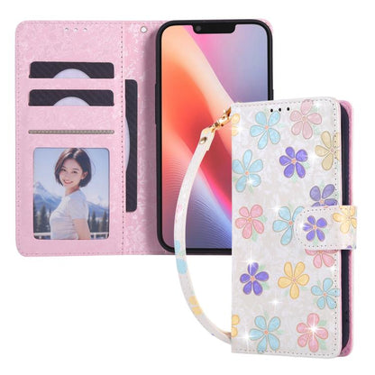 Bronzing Painting RFID Leather Case, For iPhone 16e, For iPhone 16 Pro Max, For iPhone 16 Pro����...
