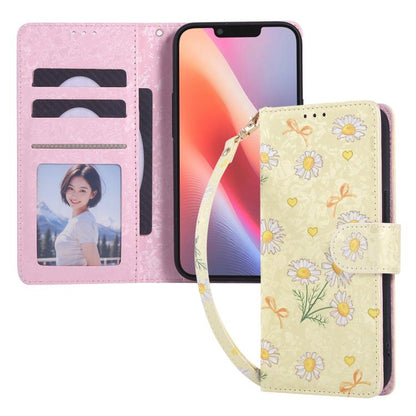 Bronzing Painting RFID Leather Case, For iPhone 16e, For iPhone 16 Pro Max, For iPhone 16 Pro����...