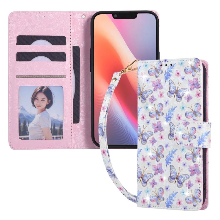 Bronzing Painting RFID Leather Case, For iPhone 16e, For iPhone 16 Pro Max, For iPhone 16 Pro����...