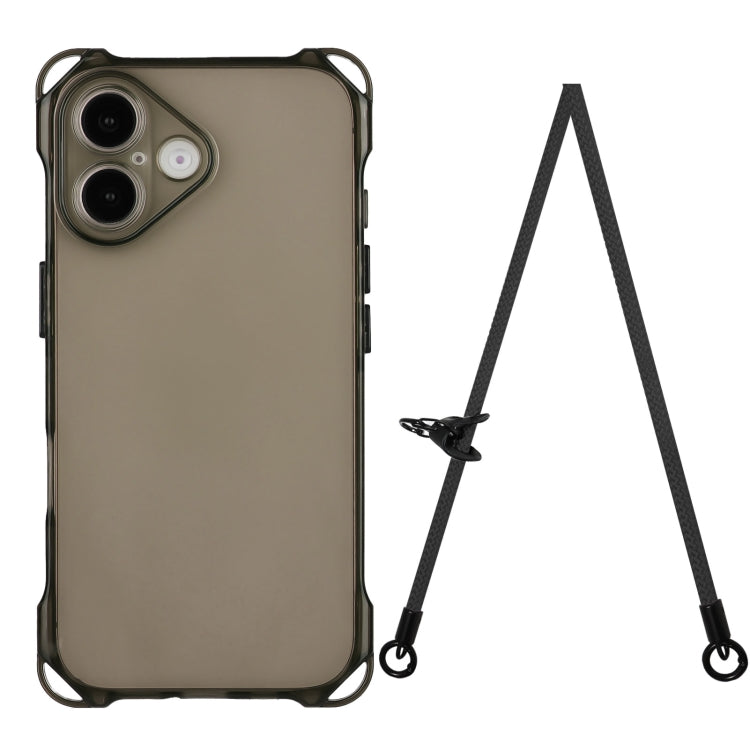 Four-corner Shockproof TPU Phone Case with Lanyard, For iPhone 16 Pro Max, For iPhone 16 Pro�����...