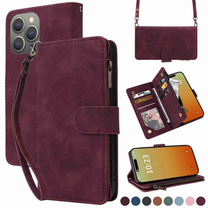 Crossbody Multi-card Slot Wallet Zipper Leather Phone Case