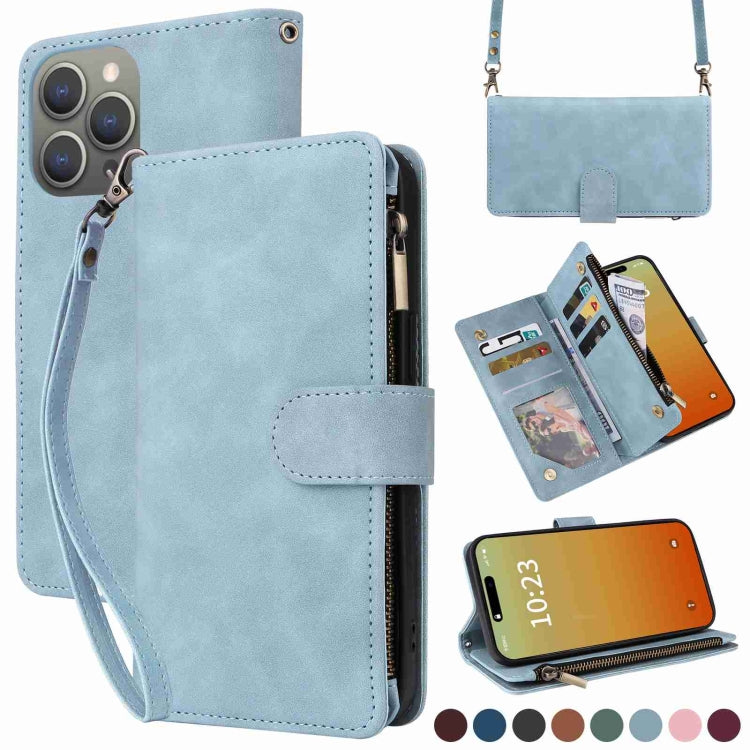 Crossbody Multi-card Slot Wallet Zipper Leather Phone Case