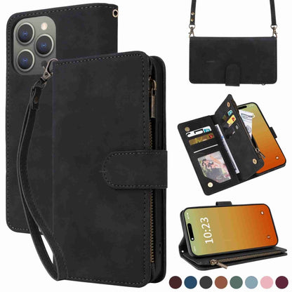 Crossbody Multi-card Slot Wallet Zipper Leather Phone Case