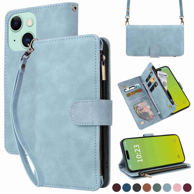 Crossbody Multi-card Slot Wallet Zipper Leather Phone Case