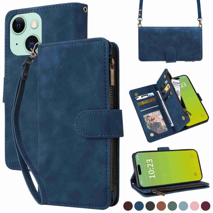 Crossbody Multi-card Slot Wallet Zipper Leather Phone Case