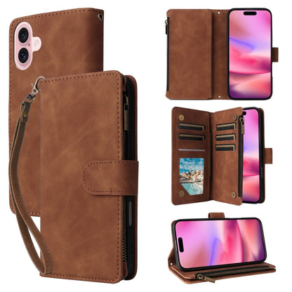 Crossbody Multi-card Slot Wallet Zipper Leather Phone Case